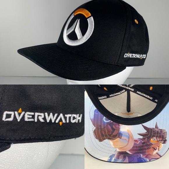 Other - Overwatch ThinkGeek Embroidered Logo Snapback Hat Artwork Under Brim Very‎ Nice